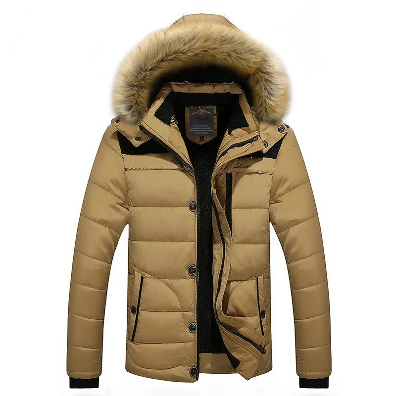 Peris Gems  Thickened Fur Hood Winter Parka Jackets for Men SHEIN Amazon Temu