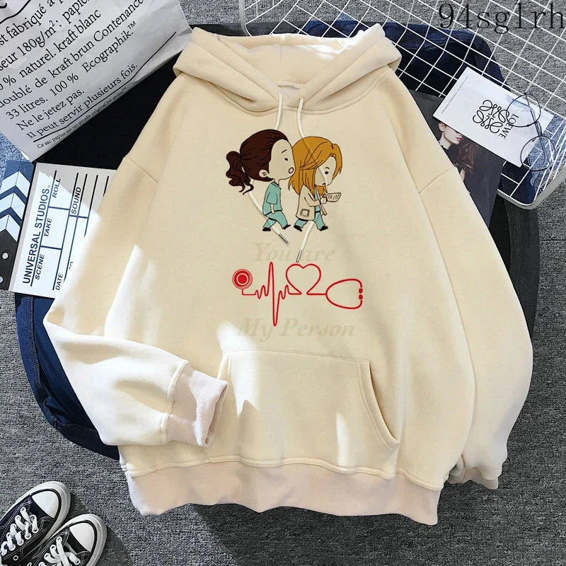 Peris Gems TL5600-3-khaki / S Greys Anatomy Hoodies Women Harajuku Ulzzang Sweatshirts Kawaii You Are My Person Print Streetwear Pullover Y2k Tops Female Greys Anatomy Hoodies Women Harajuku Ulzzang Sweatshirts Kawaii You Are My Person Print Streetwear Pullover Y2k Tops Female SHEIN Amazon Temu