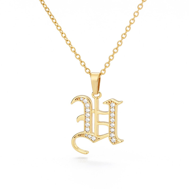 Peris Gems  U Capital Initial Letter Necklace Stainless Unisex | Gold Chain Capital Initial Letter Necklace Stainless Unisex |Gold Chain SHEIN Amazon Temu