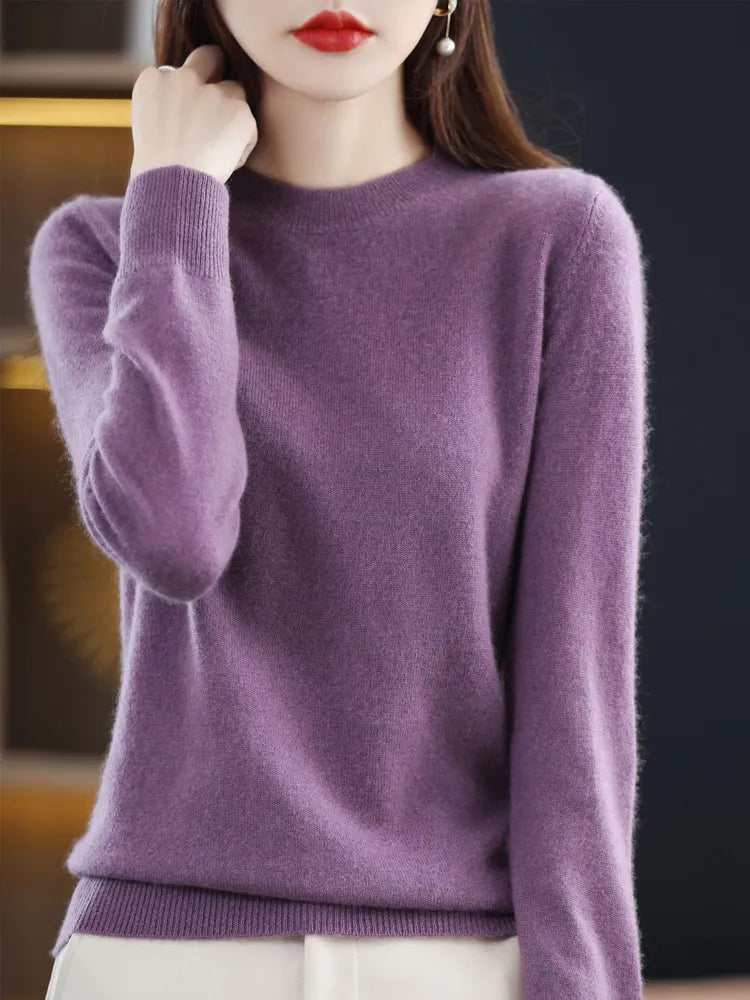 Peris Gems  Violet / S Real Merino Wool Cashmere Sweaters for Women SHEIN Amazon Temu