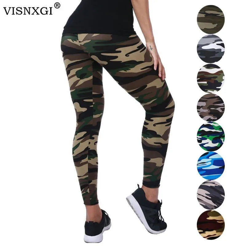 Peris Gems VISNXGI New Fashion 2022 Camouflage Printing Elasticity Leggings Camouflage Fitness Pant Legins Casual Milk Legging For Women SHEIN Amazon Temu