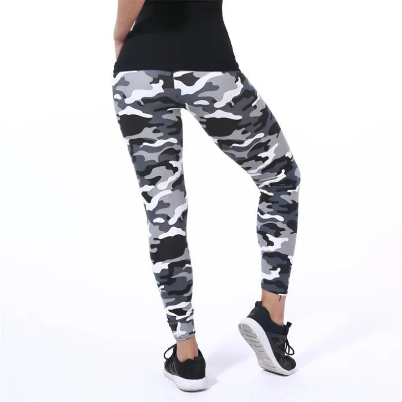 Peris Gems VISNXGI New Fashion 2022 Camouflage Printing Elasticity Leggings Camouflage Fitness Pant Legins Casual Milk Legging For Women SHEIN Amazon Temu