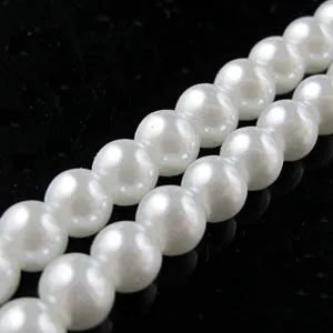 Peris Gems White (200pcs Per Lot) B Quality 3.5x4MM Dyed Glass Pearl Round Loose Beads 30&quot; Length For Jewelry Making DIY SHEIN Amazon Temu