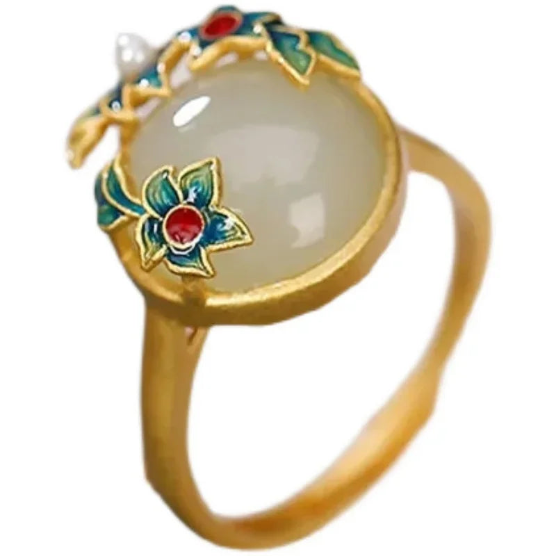 Peris Gems White Jade Flower Rings Jewelry Women Vintage Natural Carved Stone Real Gemstone 925 Silver Talismans Amulet Adjustable Ring White Jade Flower Rings Jewelry Women Vintage Natural Carved Stone Real Gemstone 925 Silver Talismans Amulet Adjustable Ring SHEIN Amazon Temu