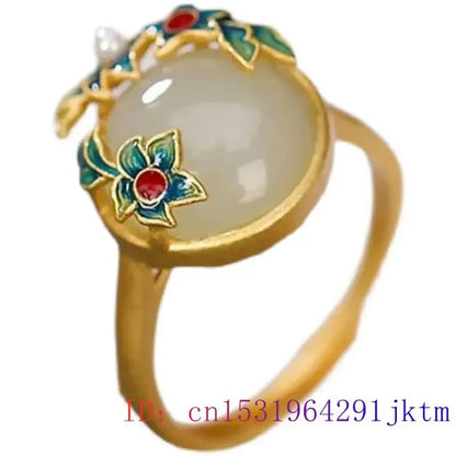 Peris Gems White Jade Flower Rings Jewelry Women Vintage Natural Carved Stone Real Gemstone 925 Silver Talismans Amulet Adjustable Ring White Jade Flower Rings Jewelry Women Vintage Natural Carved Stone Real Gemstone 925 Silver Talismans Amulet Adjustable Ring SHEIN Amazon Temu