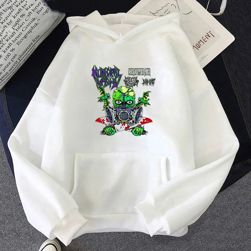 Peris Gems white / L MUNICIPALL WASTE Printed Hooded Pullovers Men&