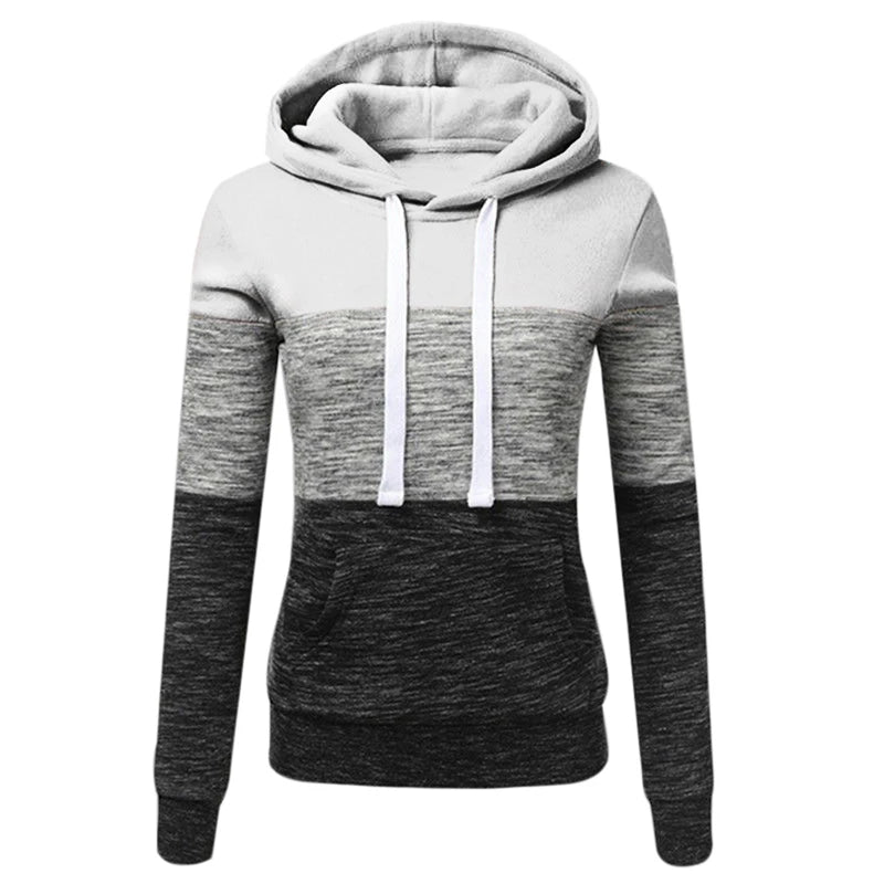 Peris Gems White / M 2023 New Autumn Winter Women Hoodies Sport Casual Long Sleeve Pullover Hot Sales Splicing Warm Sweatshirts High Quality Tops SHEIN Amazon Temu