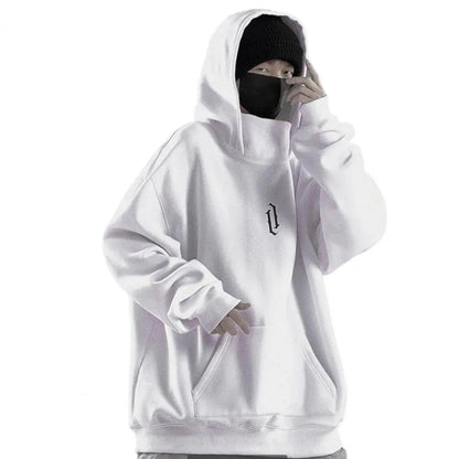 Peris Gems  White / M Big Pocketed Autumn Spring Chic Turtleneck Hoodies for Men SHEIN Amazon Temu