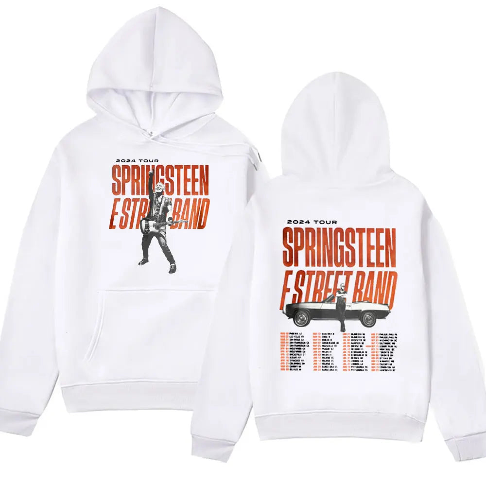 Peris Gems White / M Rapper Bruce Springsteen and E Street Band 2024 Tour Hoodie Men Fall Winter Long Sleeve Sweatshirts Unisex Y2k Streetwear Hoody SHEIN Amazon Temu