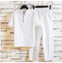 Peris Gems WHITE / M (Shirt + trousers) 2023 summer fashion men shirt Man Cotton and linen shirts Short sleeve men&