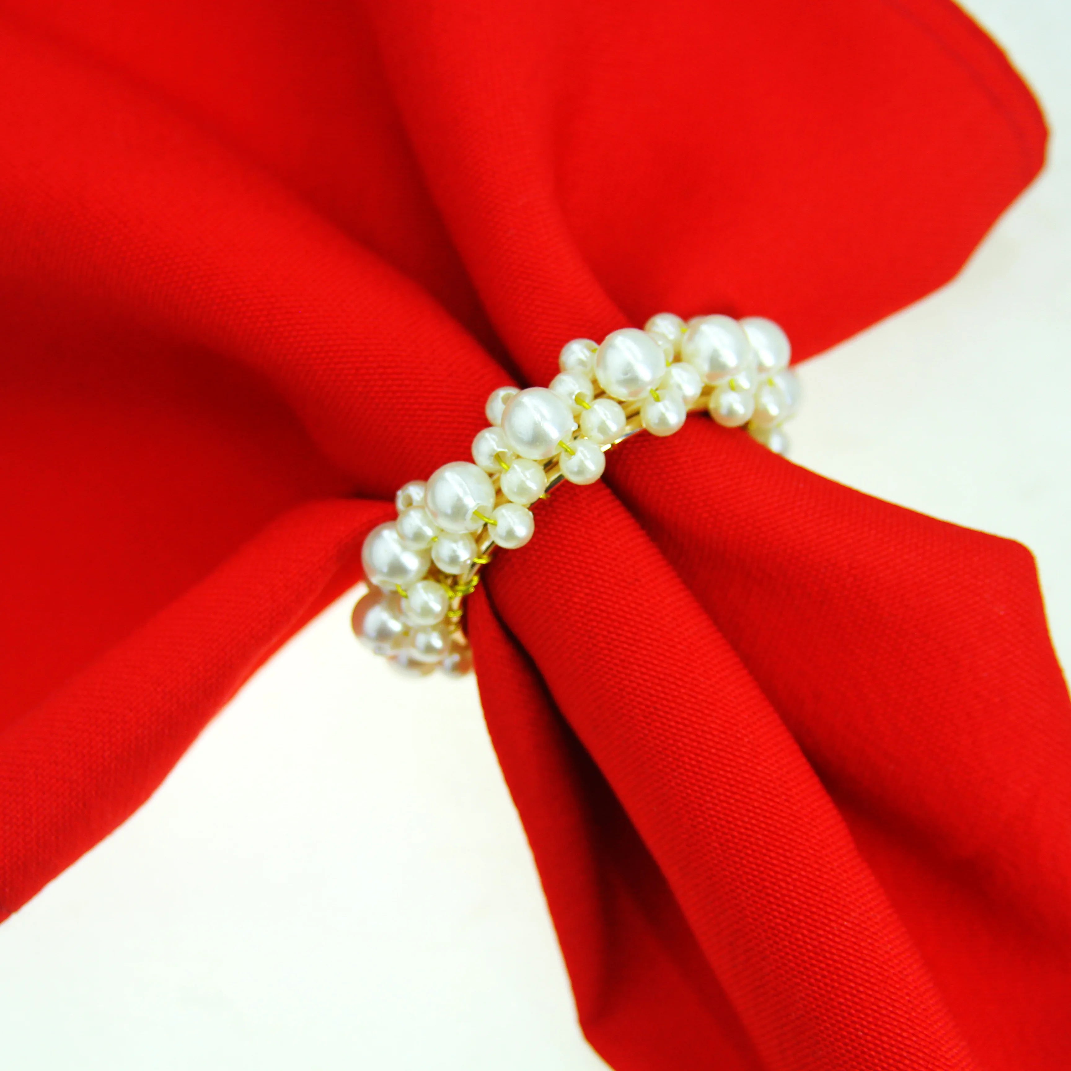 Peris Gems White Pearl Napkin Rings Beaded Wedding Napkin Ring Wholesale Napkin Holder SHEIN Amazon Temu