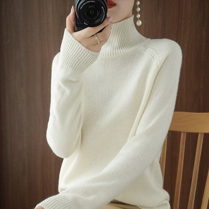 Peris Gems  White / S Cashmere Turtleneck Pullover Sweater for Women | Casual Sweater Cashmere Turtleneck Pullover Sweater for Women | Casual Wear SHEIN Amazon Temu