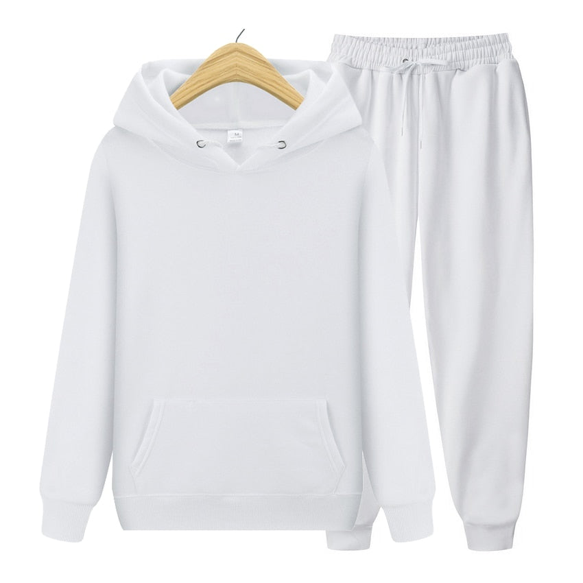 Peris Gems  White / S Casual Autumn Hoodie and Sweatpants Tracksuit Set Unisex SHEIN Amazon Temu