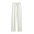 Peris Gems WHITE / S Knitted Wide Leg Pants Women Fall Winter 2024 New Thicken Warm High Waisted Casual  Baggy Y2k Straight Trousers LJ177 SHEIN Amazon Temu