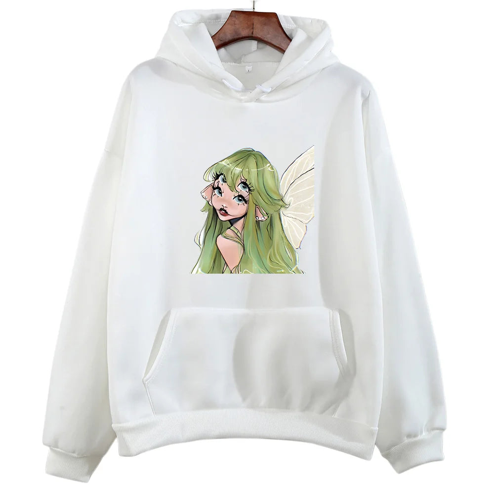 Peris Gems white / S Melanie Martinez Portals Hoodies Women Aesthetic Streetwear Pullover Oversized Fleece Sweatshirts Winter Long Sleeve Clothes SHEIN Amazon Temu