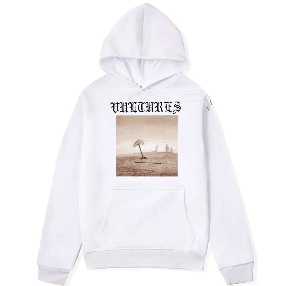 Peris Gems White / S Rapper Kanye West Vultures Graphic Hoodie Fashion Hip Hop Oversized Sweatshirts Unisex Y2k Clothes Fall Fleece Pullover Hoodies SHEIN Amazon Temu