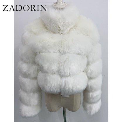 Peris Gems  White / S Short Faux Fur Coat Jackets for Women | Crop Top Winter Jackets Short Faux Fur Coat Jackets for Women Crop Top Winter Jacket SHEIN Amazon Temu