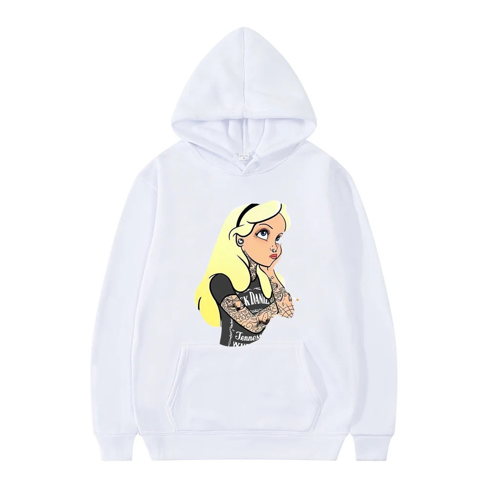 Peris Gems White / XL Disney Princess Cartoon Anime Women Pullover Spring Autumn Oversized Hoodie Fashion Casual Couple Sweatshirt Clothes Hot Sale SHEIN Amazon Temu