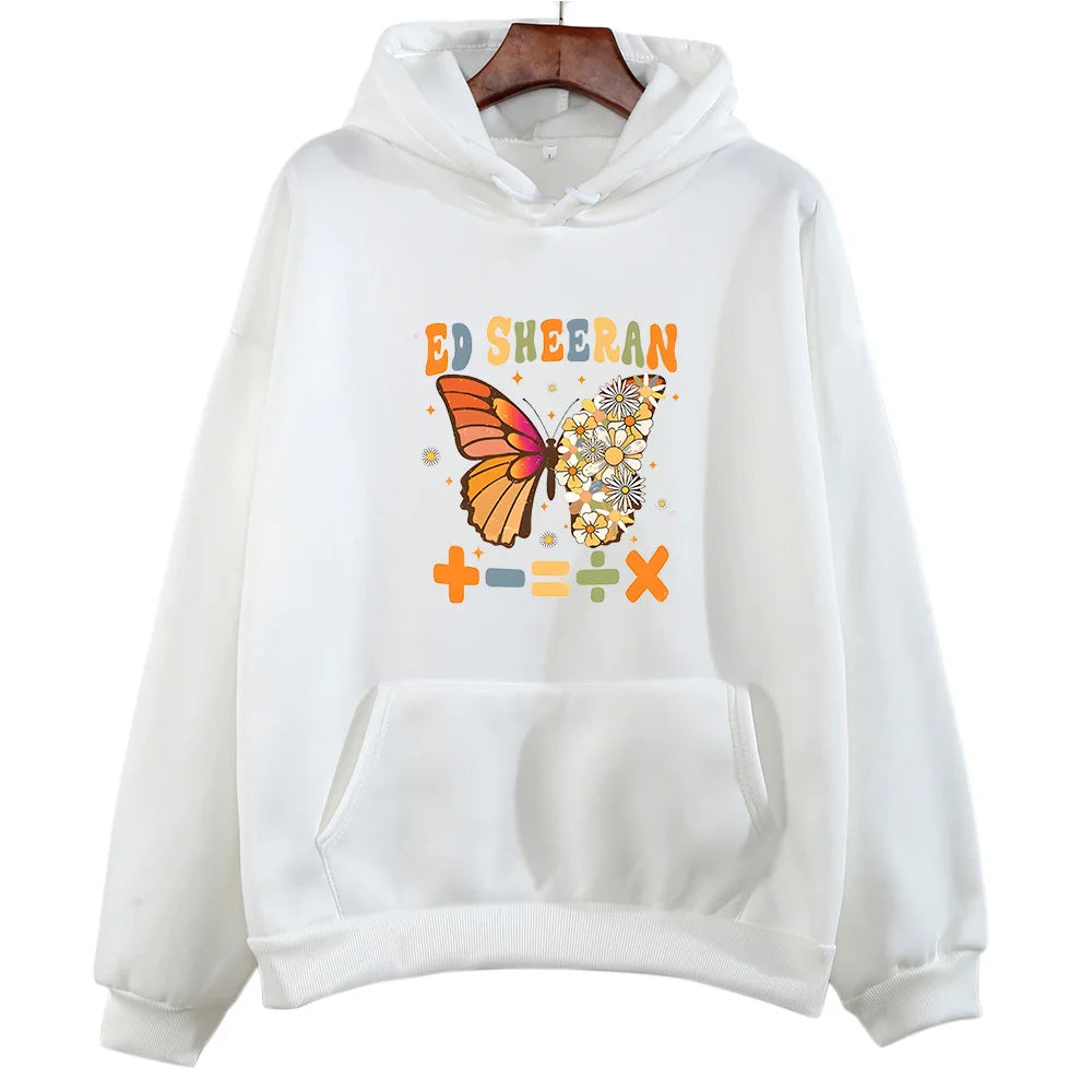 Peris Gems white / XS Ed Sheeran 2023 Tour Sweatshirts Women Aesthetic Hoodies Winter Fleece Sudadera with Pocket Clothing Oversized O-neck Pullover SHEIN Amazon Temu