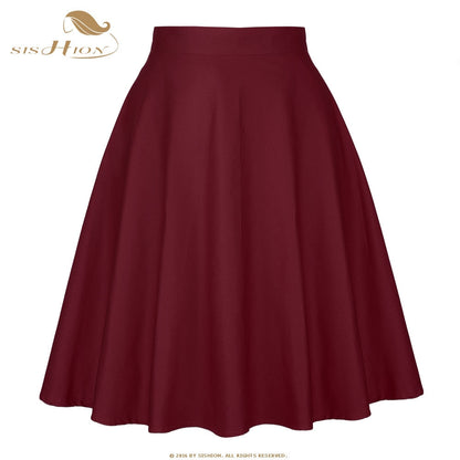 Peris Gems  Wine Red / S Cotton Midi Skirt Collection for Women | Floral Polka Dot Skirts SHEIN Amazon Temu