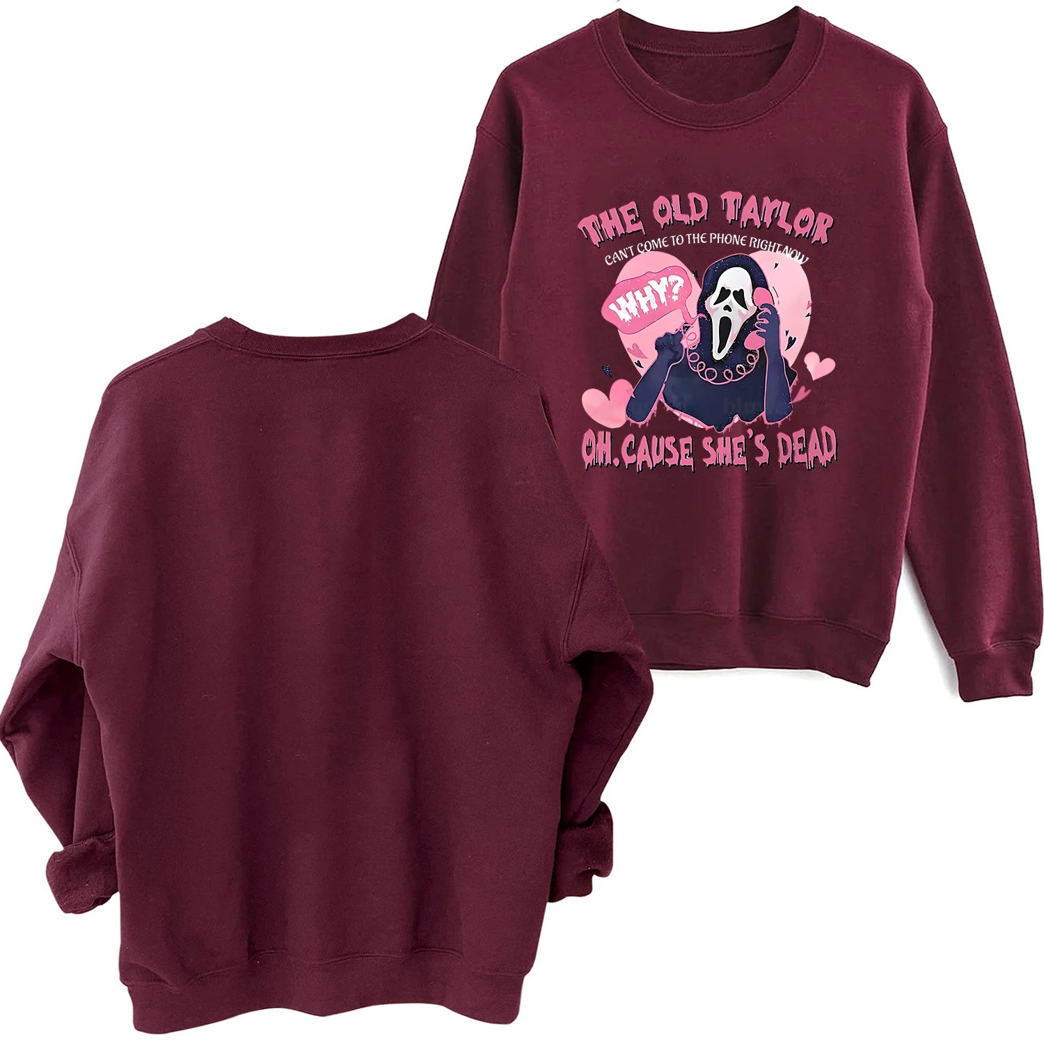 Peris Gems wine red / XXXL Look What U Make Me Do Sweatshirt Harajuku Round Neck Long Sleeve Oversized Hoodie Fans Gift SHEIN Amazon Temu