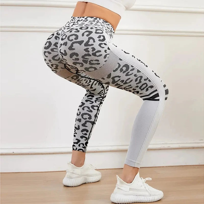 Peris Gems Women Leopard Seamless Yoga Pants High Waist Lifting Hip Honey Peach Hip Fitness Leggings Yoga Gym Tights Running Sports Pants SHEIN Amazon Temu