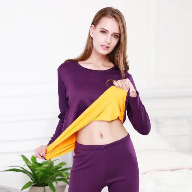 Peris Gems  Women purple / L Winter Thermal Underwear Sets for Men - Velvet Tops + Pants SHEIN Amazon Temu