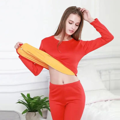 Peris Gems  Women red / L Winter Thermal Underwear Sets for Men - Velvet Tops + Pants SHEIN Amazon Temu