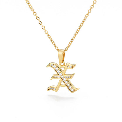 Peris Gems  X Capital Initial Letter Necklace Stainless Unisex | Gold Chain Capital Initial Letter Necklace Stainless Unisex |Gold Chain SHEIN Amazon Temu