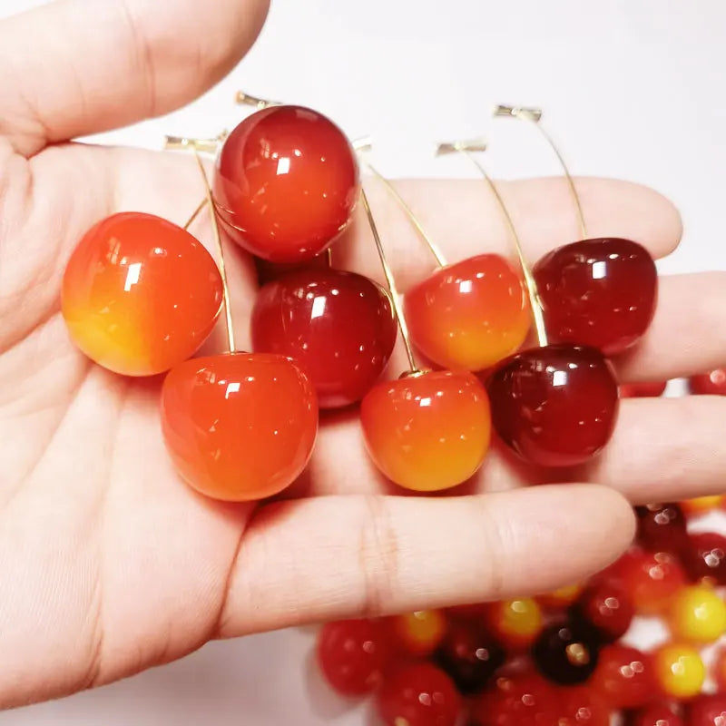 Peris Gems Y2K Cute Small Fresh Sweet Lovely Cherries Earrings Pendant Fruit Earrings Red Cherry Earrings Charm Jewelry Gifts Fruit Party SHEIN Amazon Temu