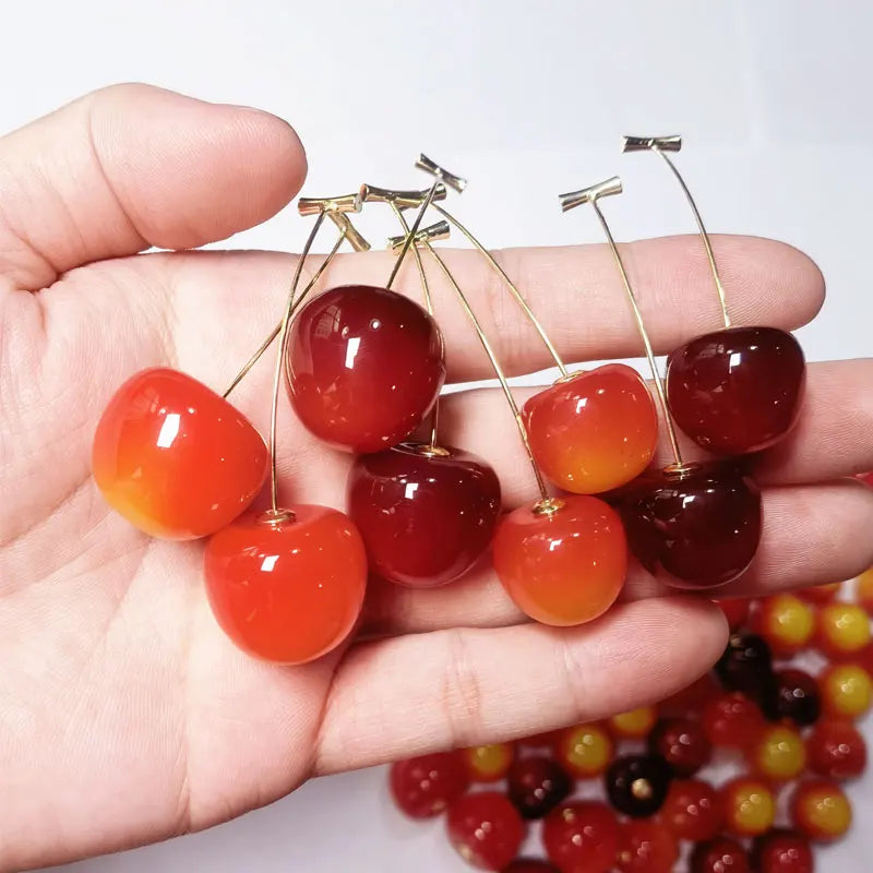 Peris Gems Y2K Cute Small Fresh Sweet Lovely Cherries Earrings Pendant Fruit Earrings Red Cherry Earrings Charm Jewelry Gifts Fruit Party SHEIN Amazon Temu