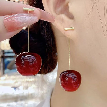 Peris Gems Y2K Cute Small Fresh Sweet Lovely Cherries Earrings Pendant Fruit Earrings Red Cherry Earrings Charm Jewelry Gifts Fruit Party SHEIN Amazon Temu