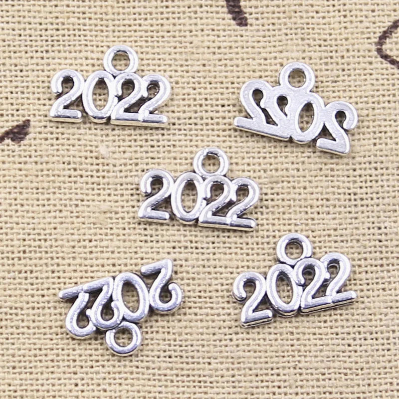 Peris Gems  Year Numbers 50pc 2023 2024 2025 Silver Charms SHEIN Amazon Temu