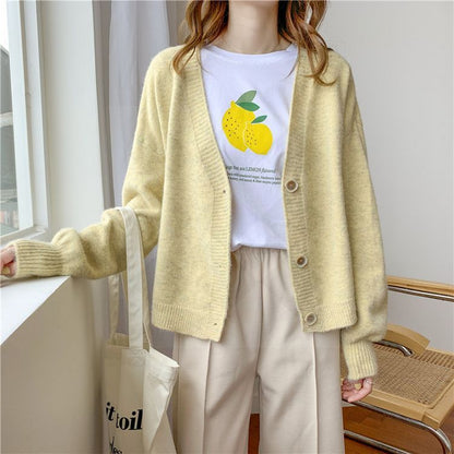 Peris Gems  Yellow / One Size Solid Cashmere Cardigans for Women | Casual Cute Cardigan SHEIN Amazon Temu