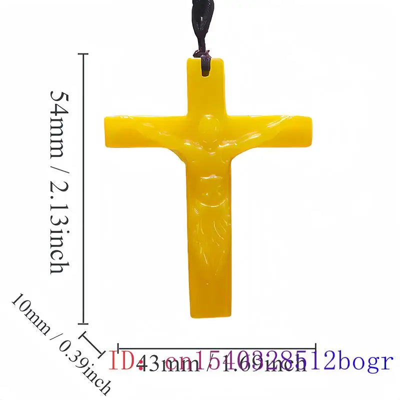 Peris Gems Yellow Real Jade Cross Pendant Necklace Chinese Accessories Natural Stone Carved Jewelry Men Gifts for Women Gift Luxury Yellow Real Jade Cross Pendant Necklace Chinese Accessories Natural Stone Carved Jewelry Men Gifts for Women Gift Luxury SHEIN Amazon Temu