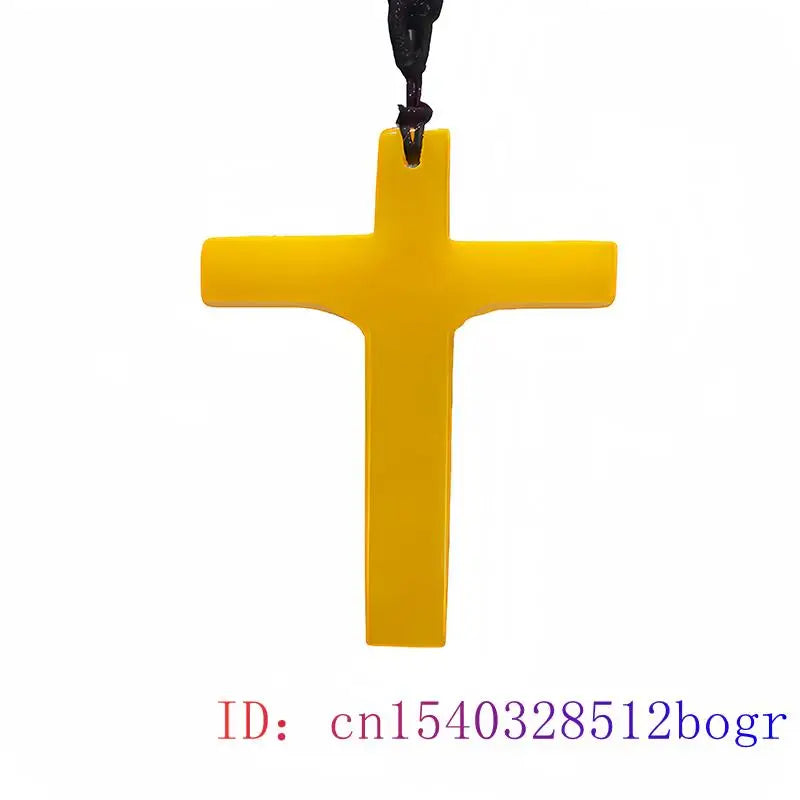 Peris Gems Yellow Real Jade Cross Pendant Necklace Chinese Accessories Natural Stone Carved Jewelry Men Gifts for Women Gift Luxury Yellow Real Jade Cross Pendant Necklace Chinese Accessories Natural Stone Carved Jewelry Men Gifts for Women Gift Luxury SHEIN Amazon Temu