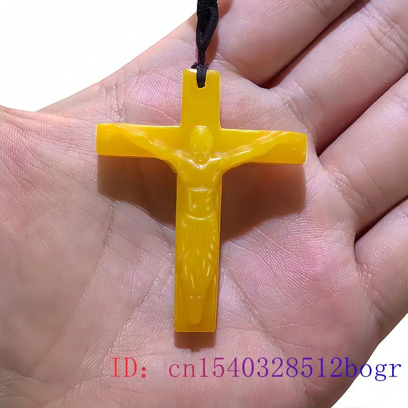 Peris Gems Yellow Real Jade Cross Pendant Necklace Chinese Accessories Natural Stone Carved Jewelry Men Gifts for Women Gift Luxury Yellow Real Jade Cross Pendant Necklace Chinese Accessories Natural Stone Carved Jewelry Men Gifts for Women Gift Luxury SHEIN Amazon Temu