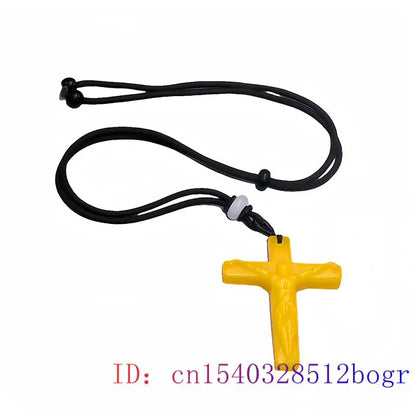 Peris Gems Yellow Real Jade Cross Pendant Necklace Chinese Accessories Natural Stone Carved Jewelry Men Gifts for Women Gift Luxury Yellow Real Jade Cross Pendant Necklace Chinese Accessories Natural Stone Carved Jewelry Men Gifts for Women Gift Luxury SHEIN Amazon Temu