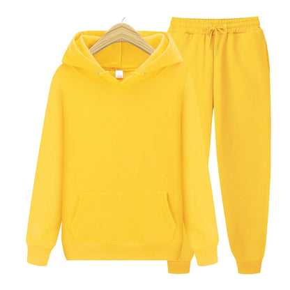 Peris Gems  Yellow / S Casual Autumn Hoodie and Sweatpants Tracksuit Set Unisex SHEIN Amazon Temu