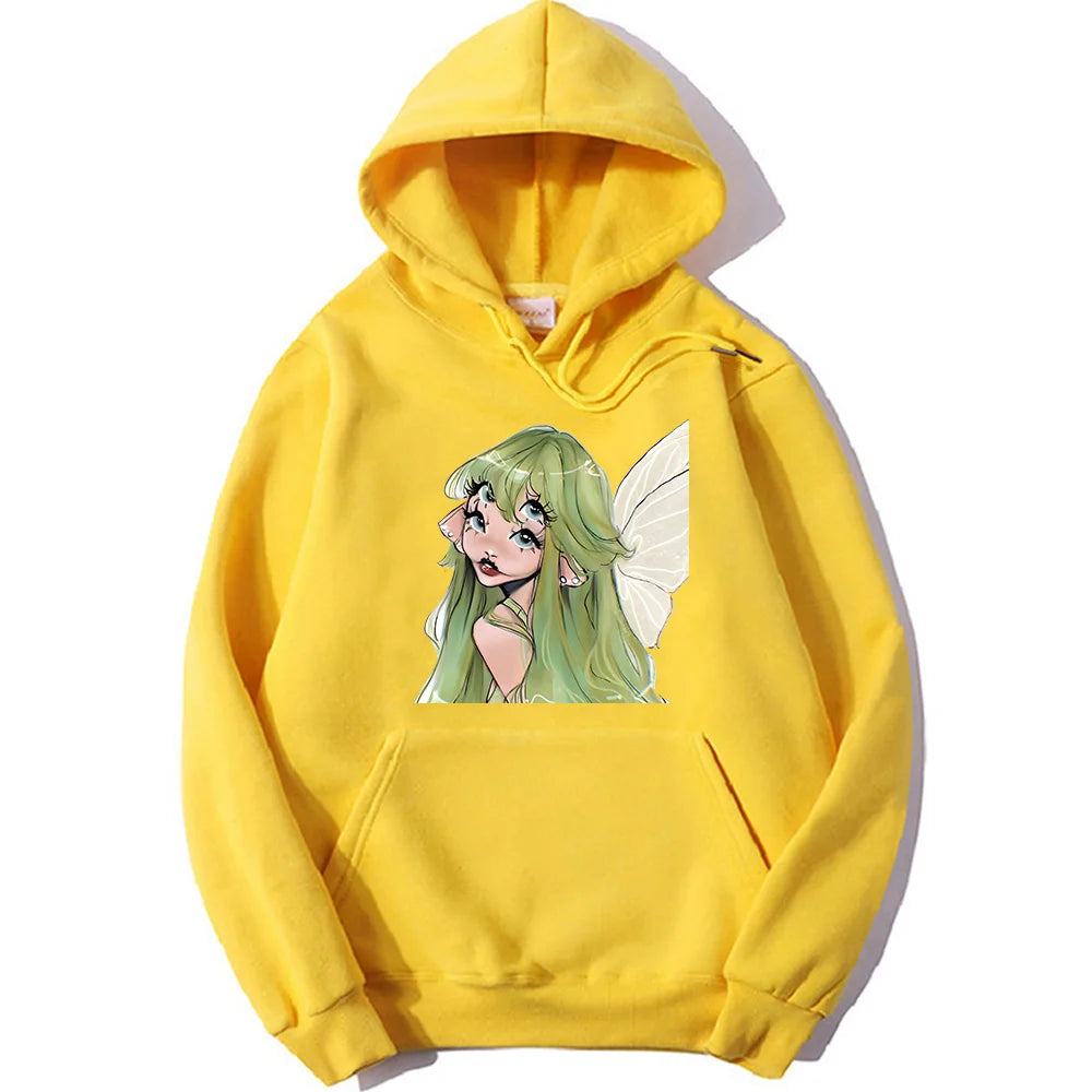 Peris Gems yellow / S Melanie Martinez Portals Hoodies Women Aesthetic Streetwear Pullover Oversized Fleece Sweatshirts Winter Long Sleeve Clothes SHEIN Amazon Temu