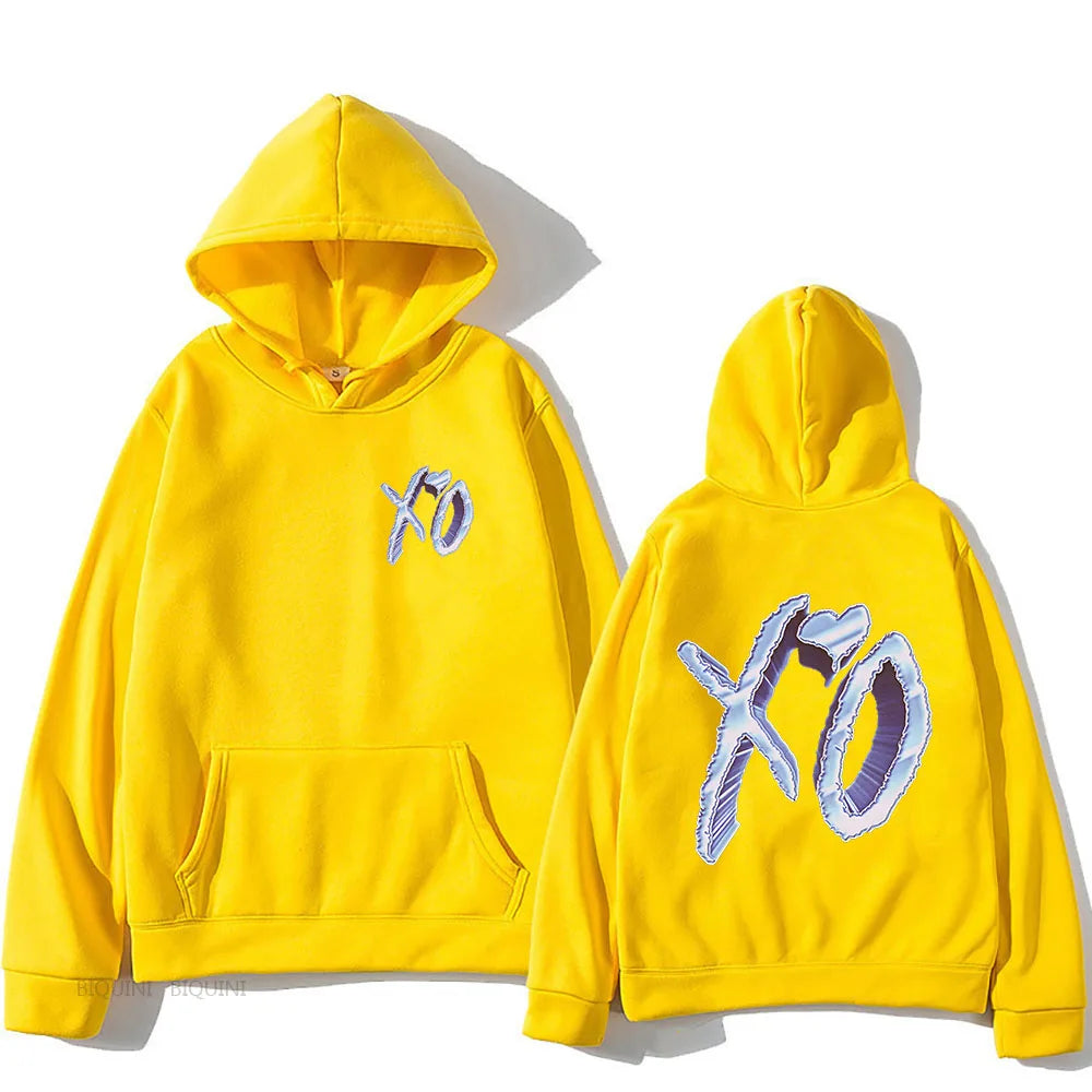 Peris Gems yellow / XL The Weeknd Dawn Fm Double Sided Print Hoodie Men Women Oversized Clothing Fashion Hip Hop Sweatshirts Fleece Pullovers Sudaderas SHEIN Amazon Temu