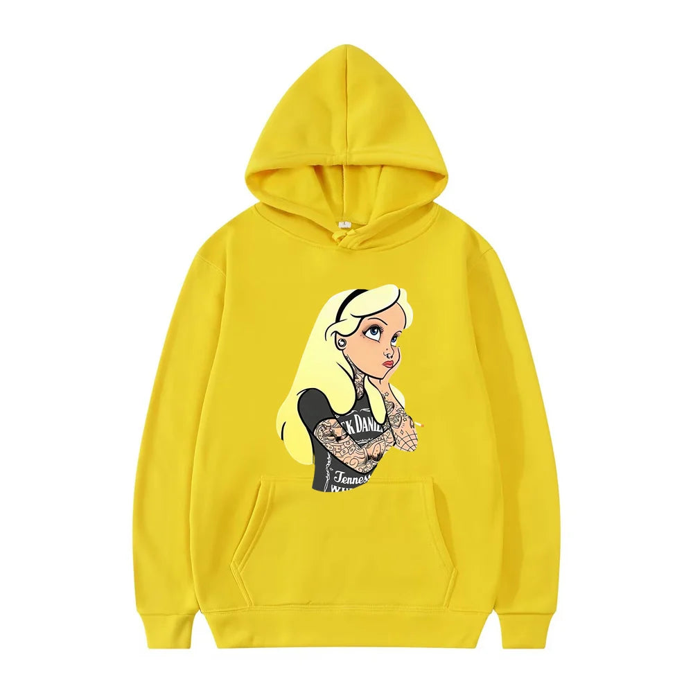 Peris Gems Yellow / XXXL Disney Princess Cartoon Anime Women Pullover Spring Autumn Oversized Hoodie Fashion Casual Couple Sweatshirt Clothes Hot Sale SHEIN Amazon Temu