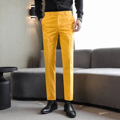 Peris Gems  Yellow / XXXL Royal Blue Formal Dress Suit Pants for Men SHEIN Amazon Temu