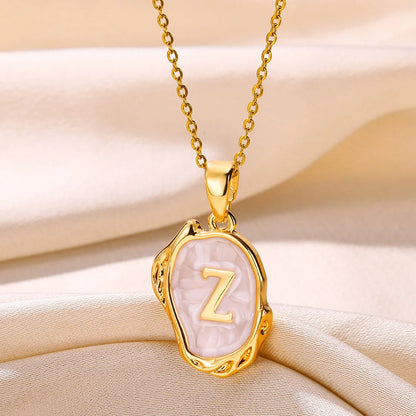 Peris Gems Z / Gold / CHINA Y2K 26 Letter Pendant Necklaces for Women Alphabet A-Z Initials Sweet Cool Girl Punk Necklace Aesthetic Stainless Steels Jewelry SHEIN Amazon Temu